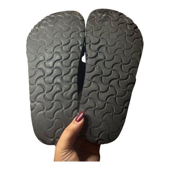 Birkenstock Betula Navy Blue Soft Florida Leather Sandals Womens Size US 7 EU 38 - Picture 10 of 11